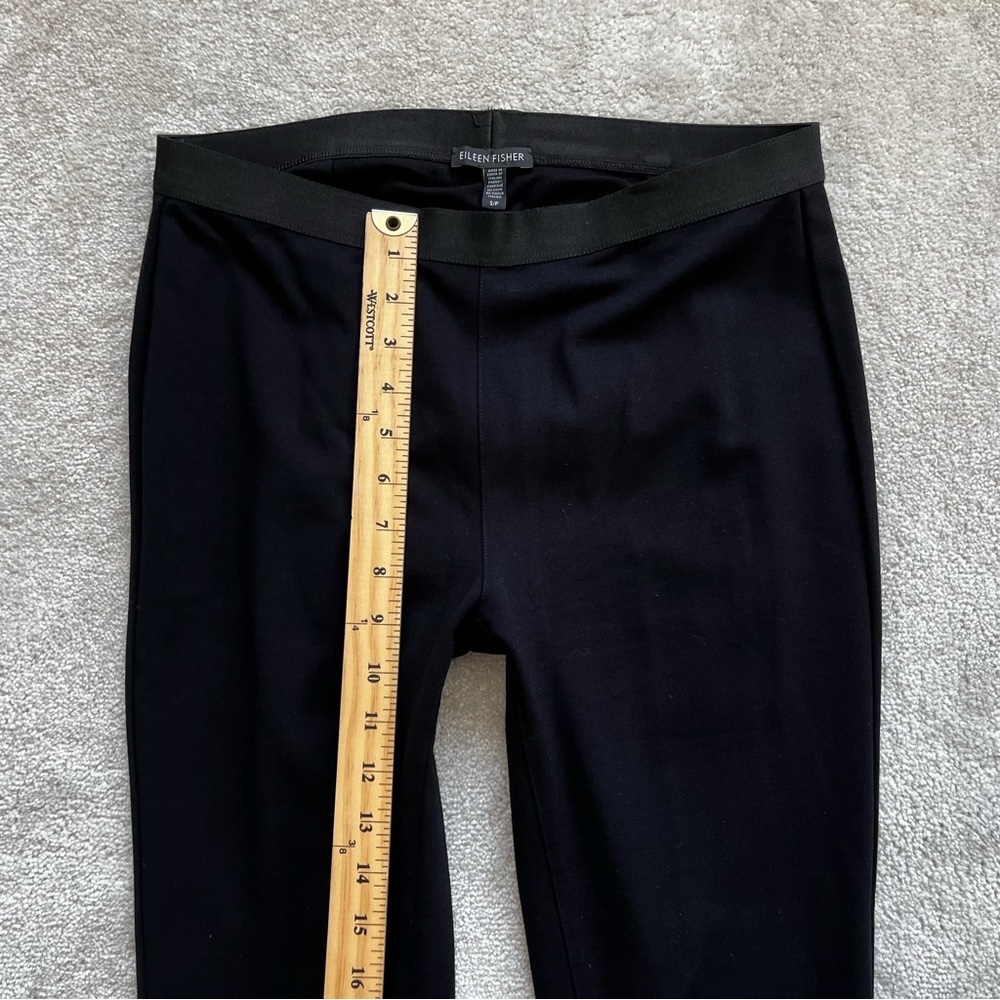 EILEEN FISHER BLACK PULL ON PANTS SIZE SMALL MINIMALIST CONTEMPORARY CHIC Comfy - Picture 5 of 7
